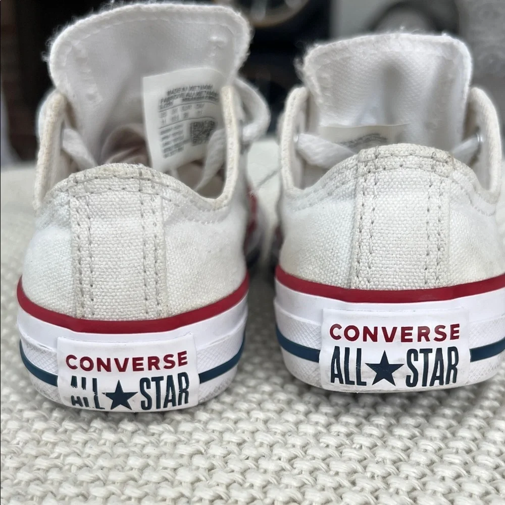 Converse Kids White and Red Sneakers